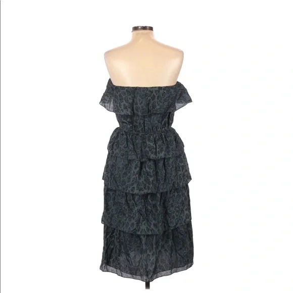 Rebecca Taylor Ruffled Strapless Dress 10 - Picture 2 of 5